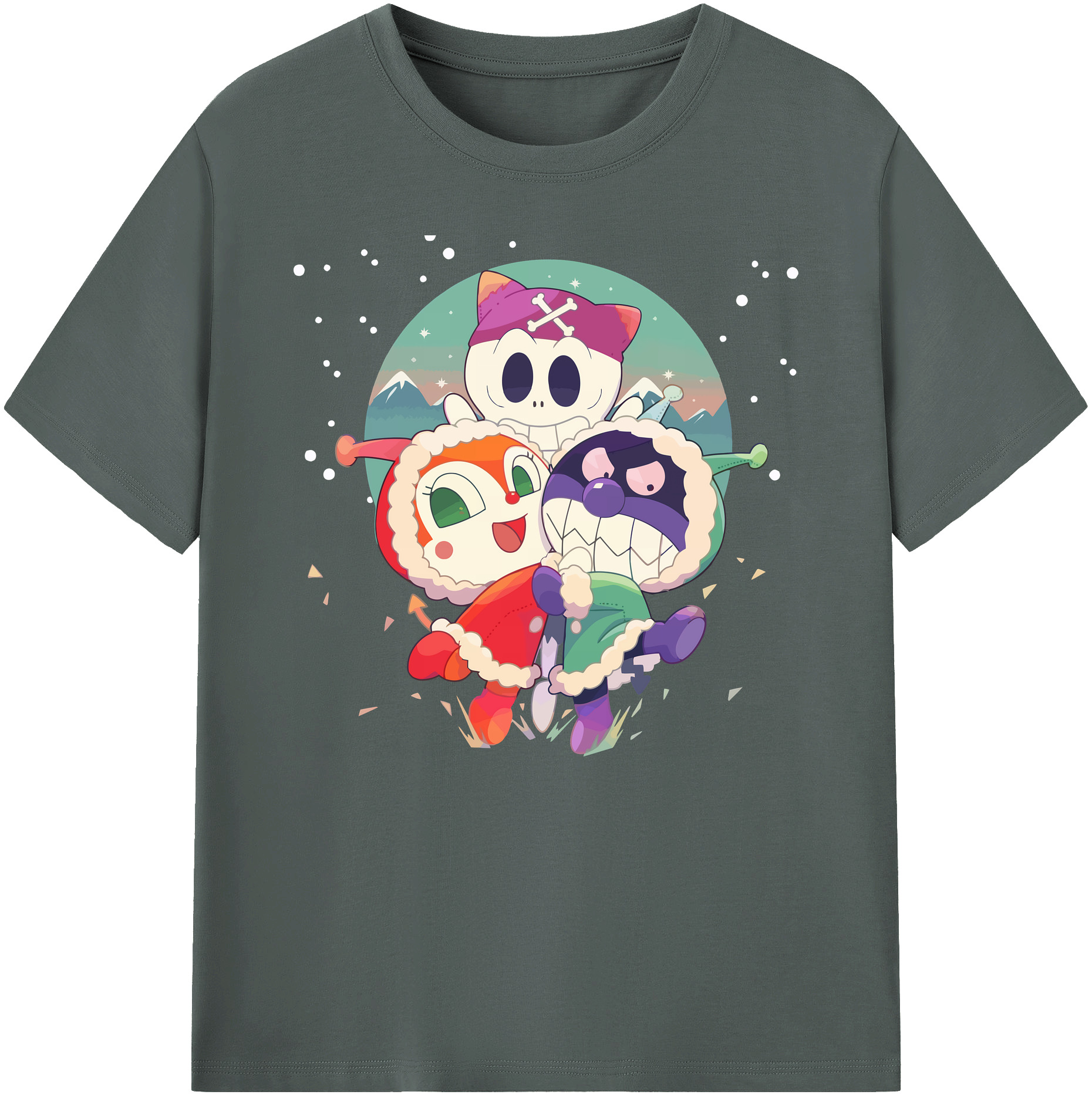 （画像用） アンパンマン Anpanman 綿100％ メンズ半袖Tシャツ｜肌触りやわらか＆通気性